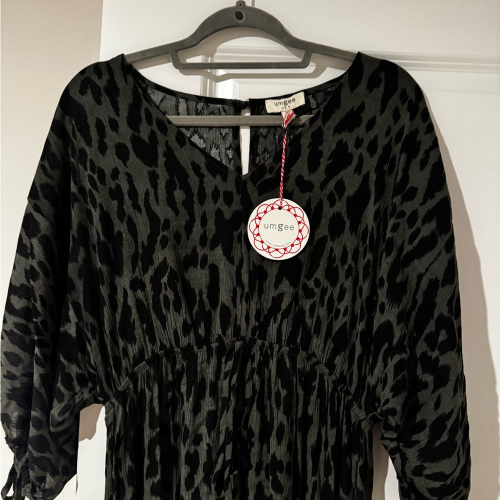 Leopard Print Ruffle Dress - Picture 3 of 5